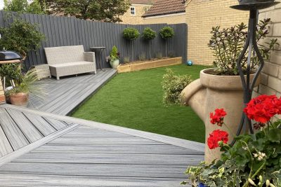 Entire garden renovation composite decking