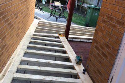Solid frame for decking
