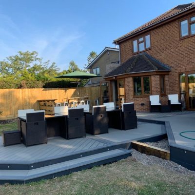 Completed composite decking